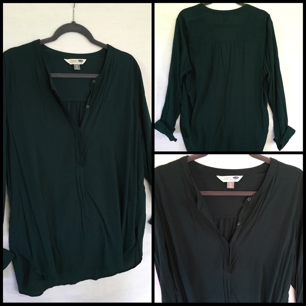 XL Old Navy Half-Button Down Tunic Shirt